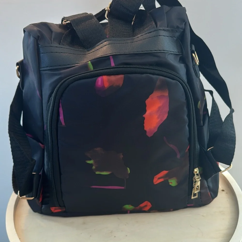 Black Poaba nylon backpack - Picture 4 of 15